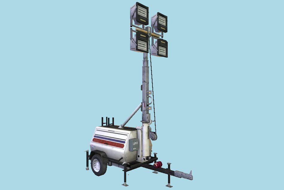 Left 4 Dead 4 Floodlight Generator 3d model